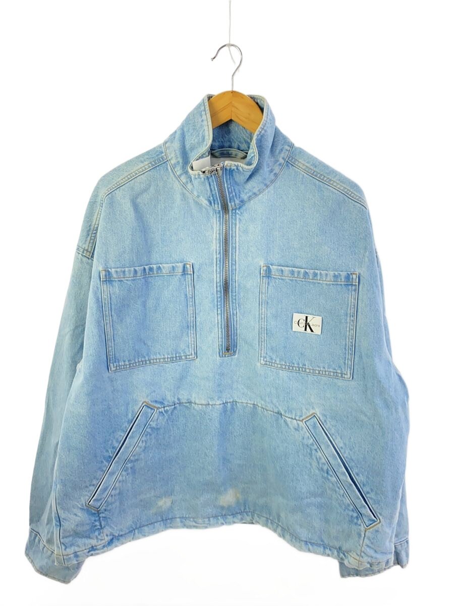 【中古】Calvin Klein◆ハーフジップデニムジャケット/Gジャン/M/デニム/IDG/J325550【メンズウェア】