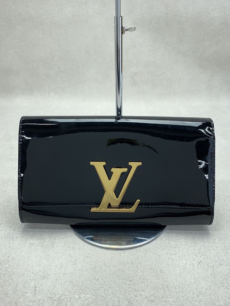 LOUIS VUITTON - 【中古】LOUIS VUITTON◆ポシェット・ルイーズEWNM_ヴェルニ_BLK/エナメル/BLK【バッグ】