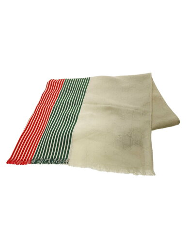 【中古】GUCCI◆ストール/コットン/WHT/ストライプ/メンズ/387568 4G900【服飾雑貨他】 【中古】GUCCI◆ストール/コットン/WHT/ストライプ/メンズ/387568 4G900【服飾雑貨他】