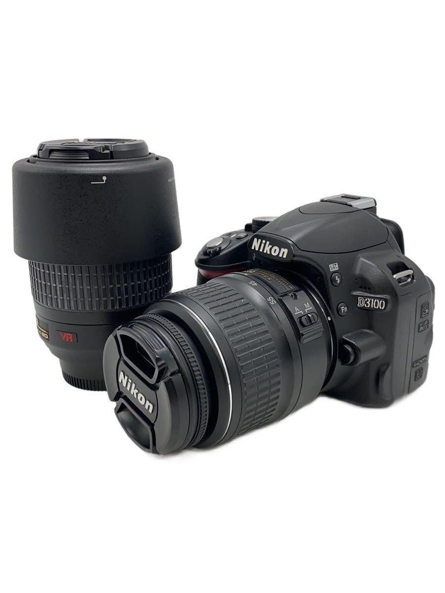 【中古】Nikon◆デジタル一眼カメラ D3100 200mmダブルズームキット [ブラック]//【カメラ】