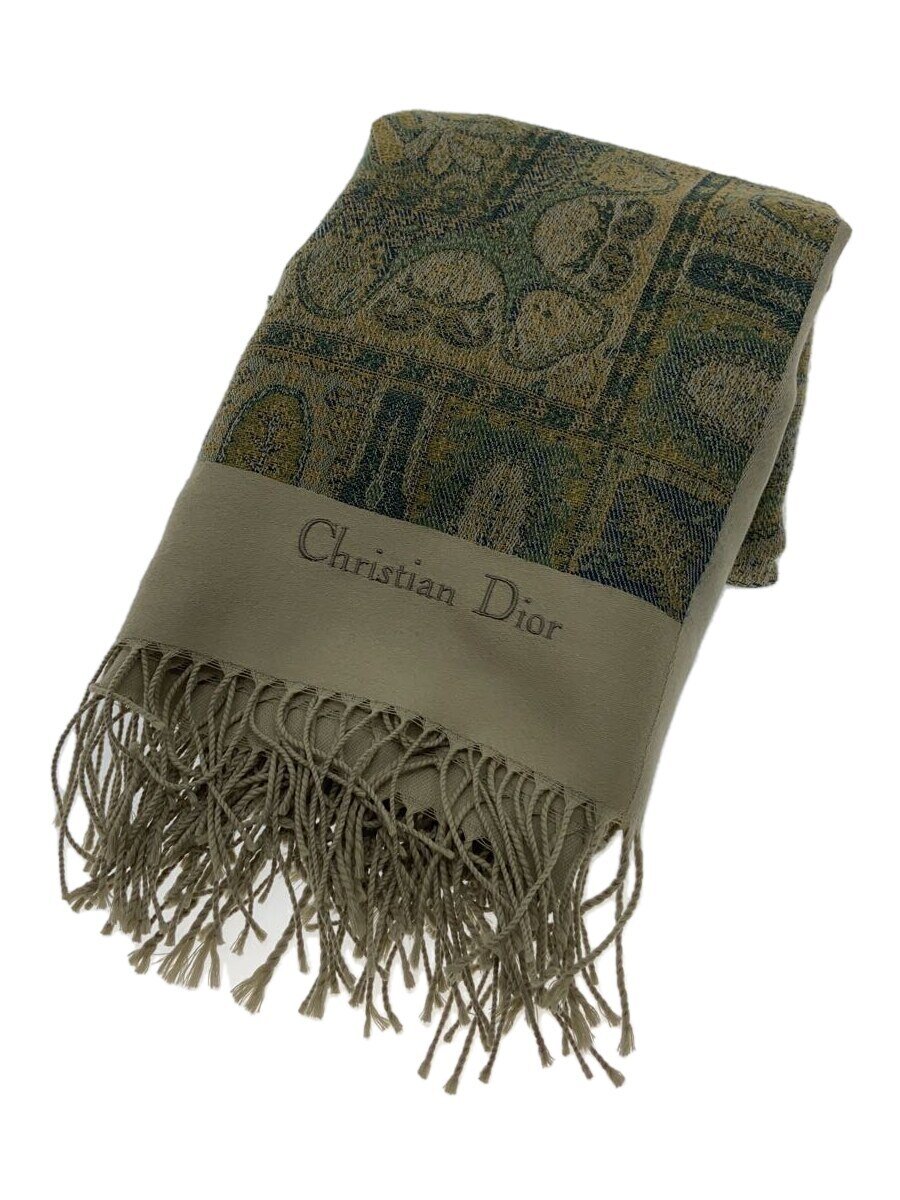 【中古】Christian Dior◆ストール/--/GRN/総柄/レディース【服飾雑貨他】