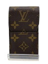 【中古】LOUIS VUITTON◆エテュイ・シガレット_モノグラム_BRW/--/BRW/総柄/メンズ【服飾雑貨他】