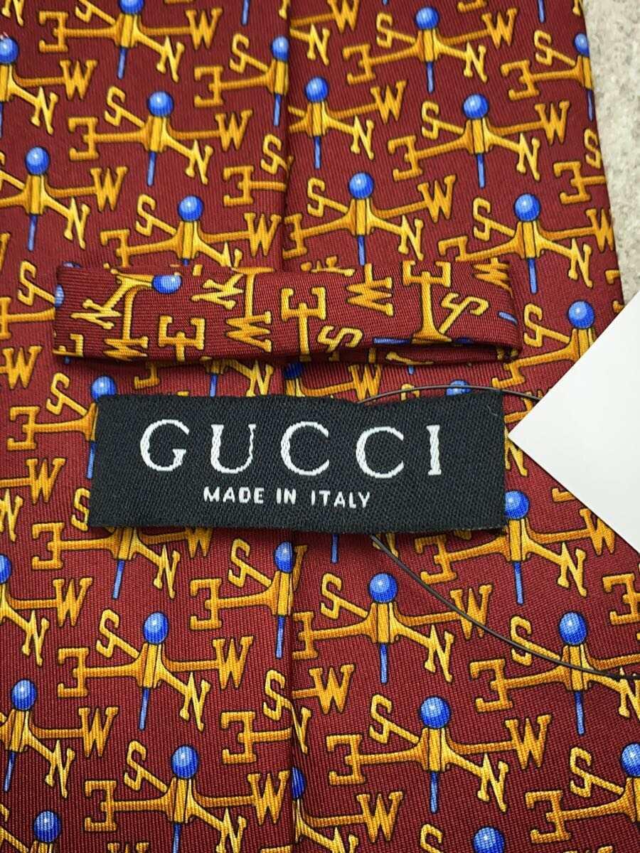 【中古】GUCCI◆ネクタイ/シルク/BRD/メンズ【服飾雑貨他】