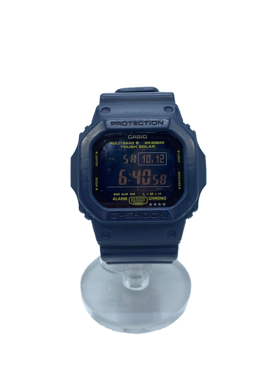 【中古】CASIO◆ソーラー腕時計・G-SHOCK/デジタル/NVY【服飾雑貨他】
