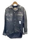 【中古】MIHARA YASUHIRO◆長袖シャツ/46/コットン/GRY/無地/J13SH183【メンズウェア】