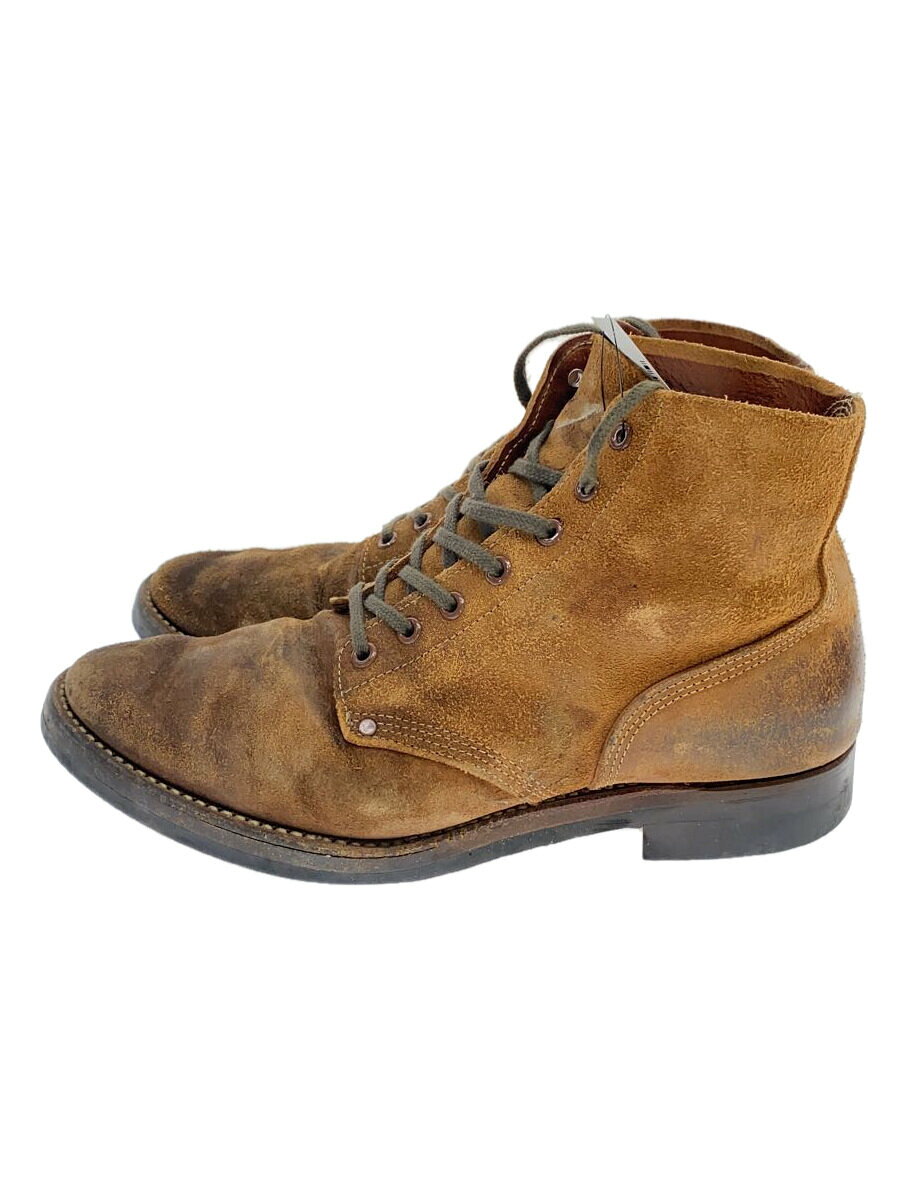 【中古】Real McQueen◆レースアップブーツ/US9.5/BRW/スウェード/QM-19636【シューズ】