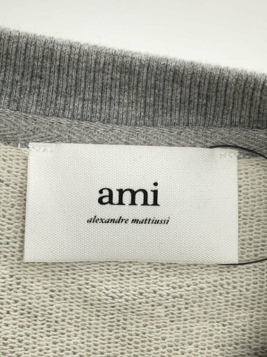 【中古】AMI Alexandre Mattiussi◆22SS/AMI DE COEUR SWEAT SHIRT/L/コットン/GRY/BFUSW001.730//【メンズウェア】