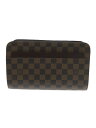 【中古】LOUIS VUITTON◆サンルイ_ダミエ・エベヌ_BRW/PVC/BRW【バッグ】