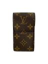 【中古】LOUIS VUITTON◆エテュイ・シガレット_モノグラム・キャンバス_BRW/--/BRW/メンズ【服飾雑貨他】