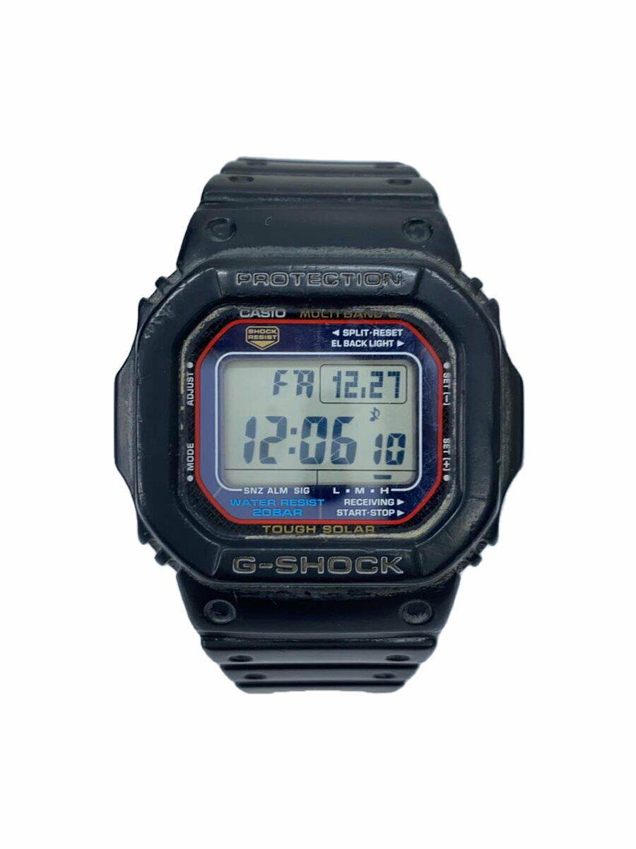 【中古】CASIO◆ソーラー腕時計_G-SHOCK/デジタル/ラバー/BLK/BLK【服飾雑貨他】