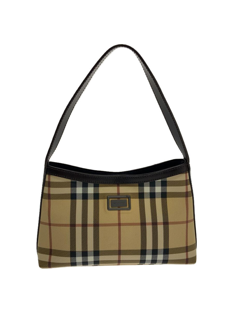 【中古】BURBERRY LONDON◆ハンドバッグ/ノバチェック/CML/角擦れ有【バッグ】