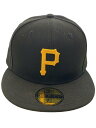 【中古】NEW ERA◆キャップ/7 5/8/コットン/BLK/メンズ【服飾雑貨他】
