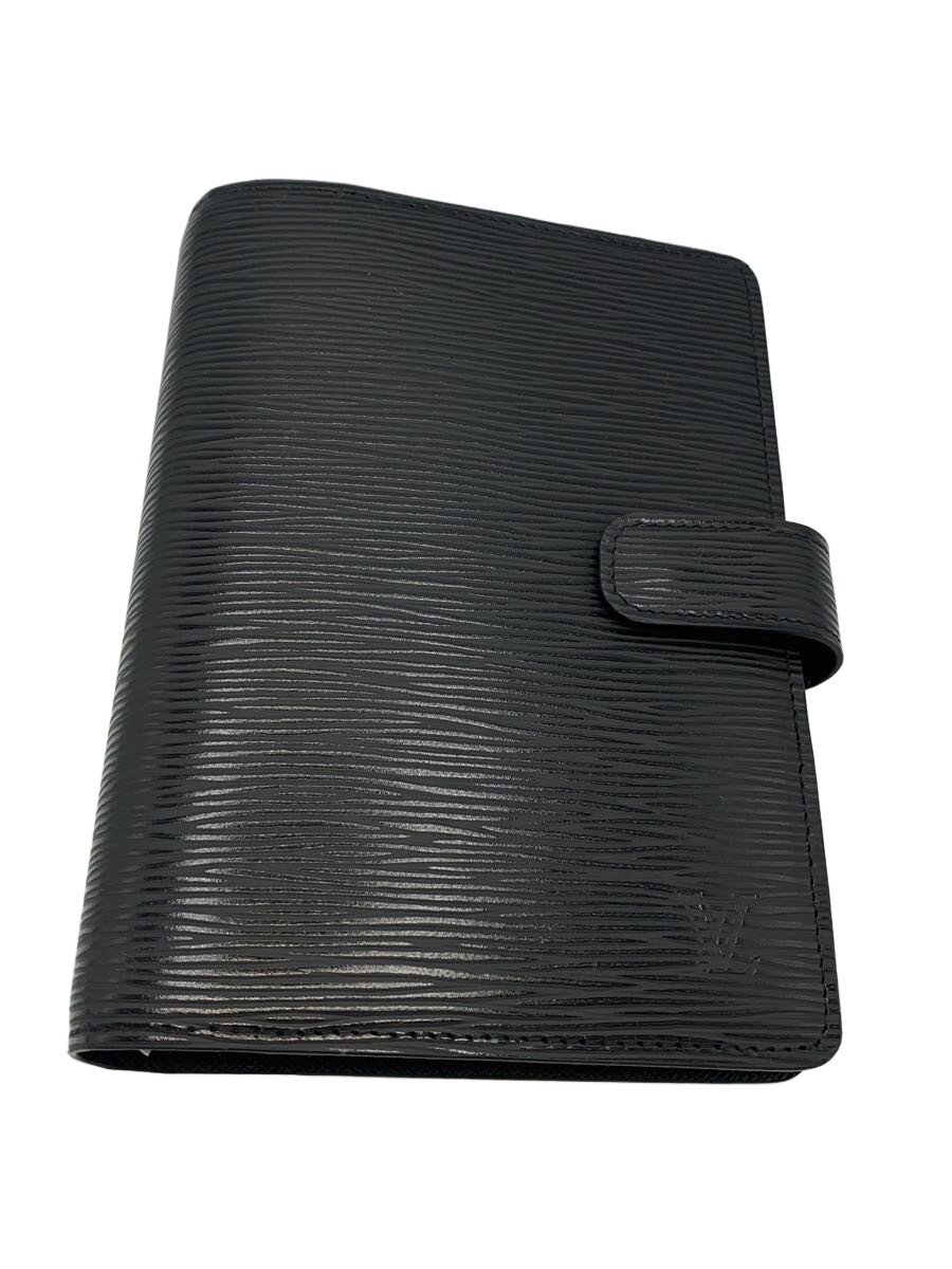 【中古】LOUIS VUITTON◆アジェンダMM_エピ/レザー/BLK/メンズ【服飾雑貨他】(3.0)