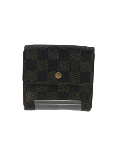 【中古】LOUIS VUITTON◆ポルト・モネ・ビエカルトクレディ_ダミエ・エベヌ_BRW/PVC/BRW/メンズ【服飾雑貨他】 【中古】LOUIS VUITTON◆ポルト・モネ・ビエカルトクレディ_ダミエ・エベヌ_BRW/PVC/BRW/メンズ【服飾雑貨他】