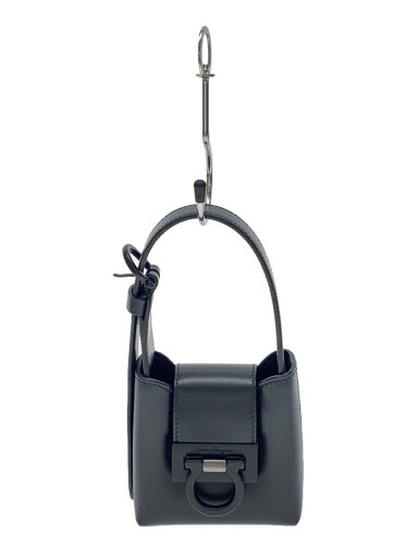 【中古】Salvatore Ferragamo◆トリフォリオ/ハンドバッグ/レザー/BLK/無地【バッグ】 【中古】Salvatore Ferragamo◆トリフォリオ/ハンドバッグ/レザー/BLK/無地【バッグ】