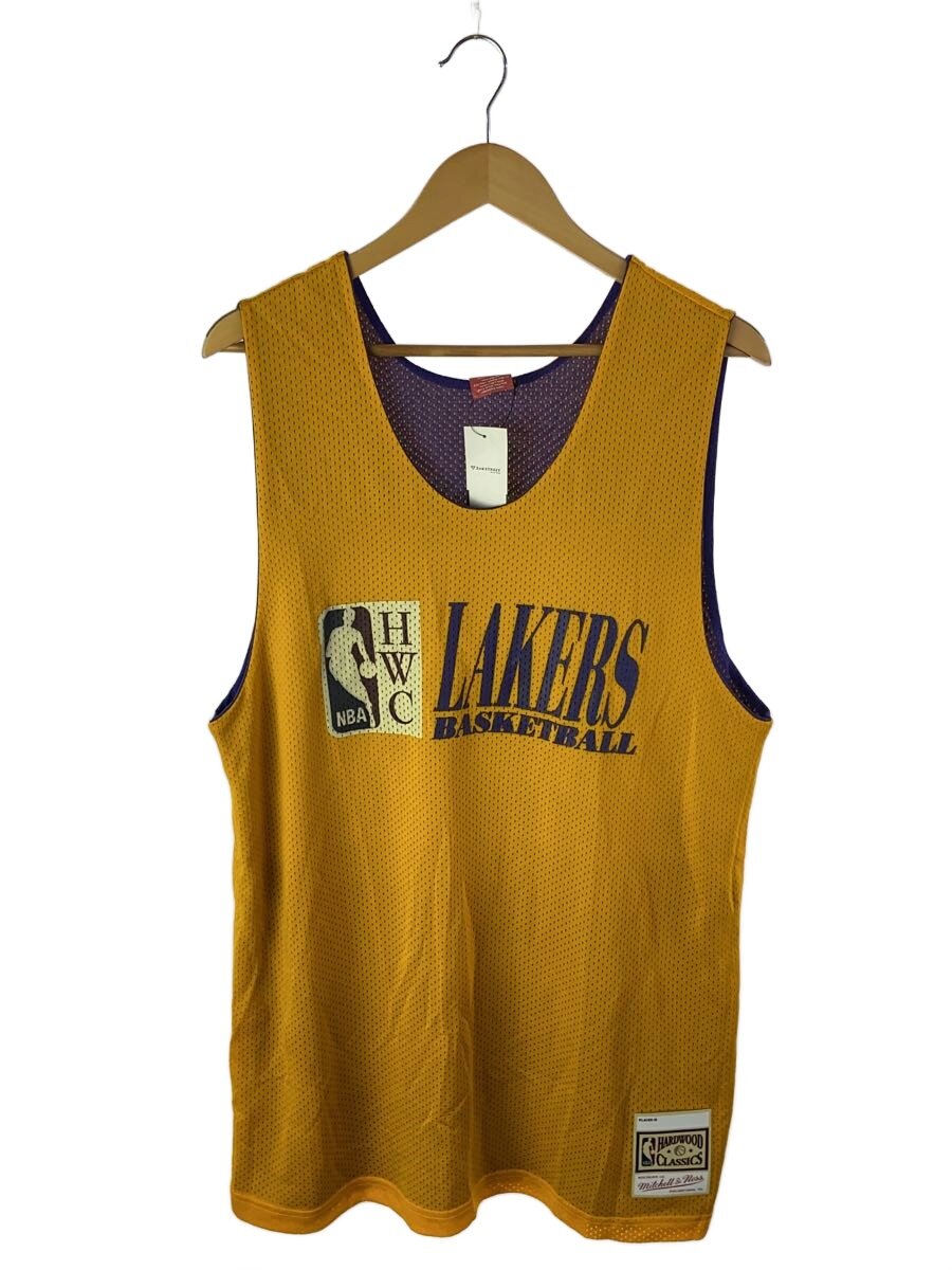 【中古】mitchell&ness◆タンクトップ/XL/ポリエステル/YLW【メンズウェア】