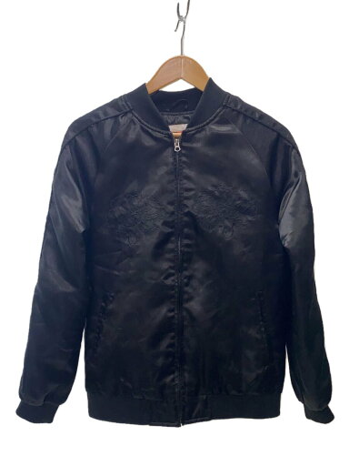 【中古】HUF◆スカジャン/S/ポリエステル/BLK【メンズウェア】 【中古】HUF◆スカジャン/S/ポリエステル/BLK【メンズウェア】