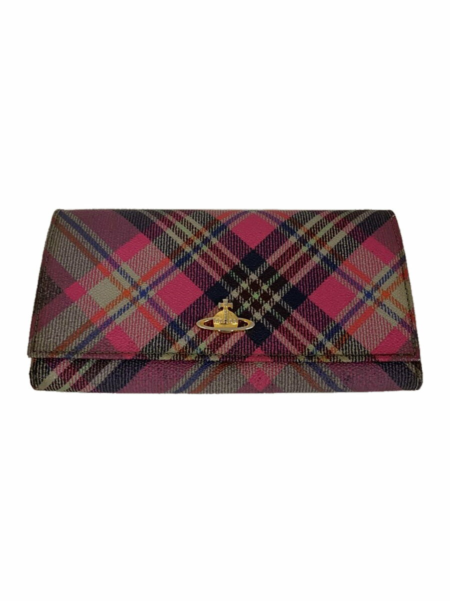 【中古】Vivienne Westwood◆長財布/マルチカラー/チェック/レディース【服飾雑貨他】