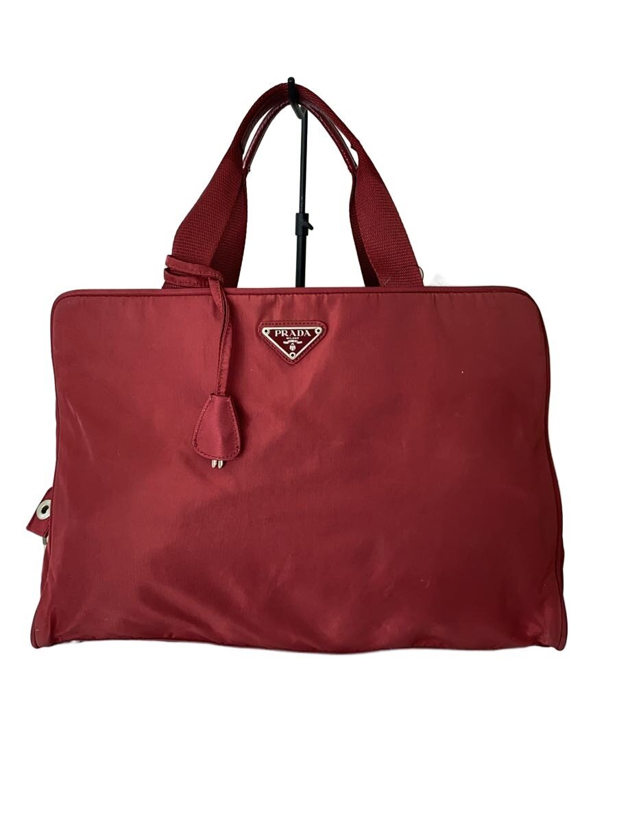 【中古】PRADA◆DILIGENZA/トートバッグ/ナイロン/RED/B7798【バッグ】