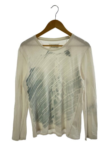 【中古】Maison Martin Margiela◆長袖Tシャツ/46/コーデュロイ/WHT/09AW/トロンプルイユ/転写プリント【メンズウェア】 【中古】Maison Martin Margiela◆長袖Tシャツ/46/コーデュロイ/WHT/09AW/トロンプルイユ/転写プリント【メンズウェア】