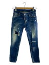 【中古】DSQUARED2◆ボトム/34/コットン/IDG/S75LB0034【レディースウェア】