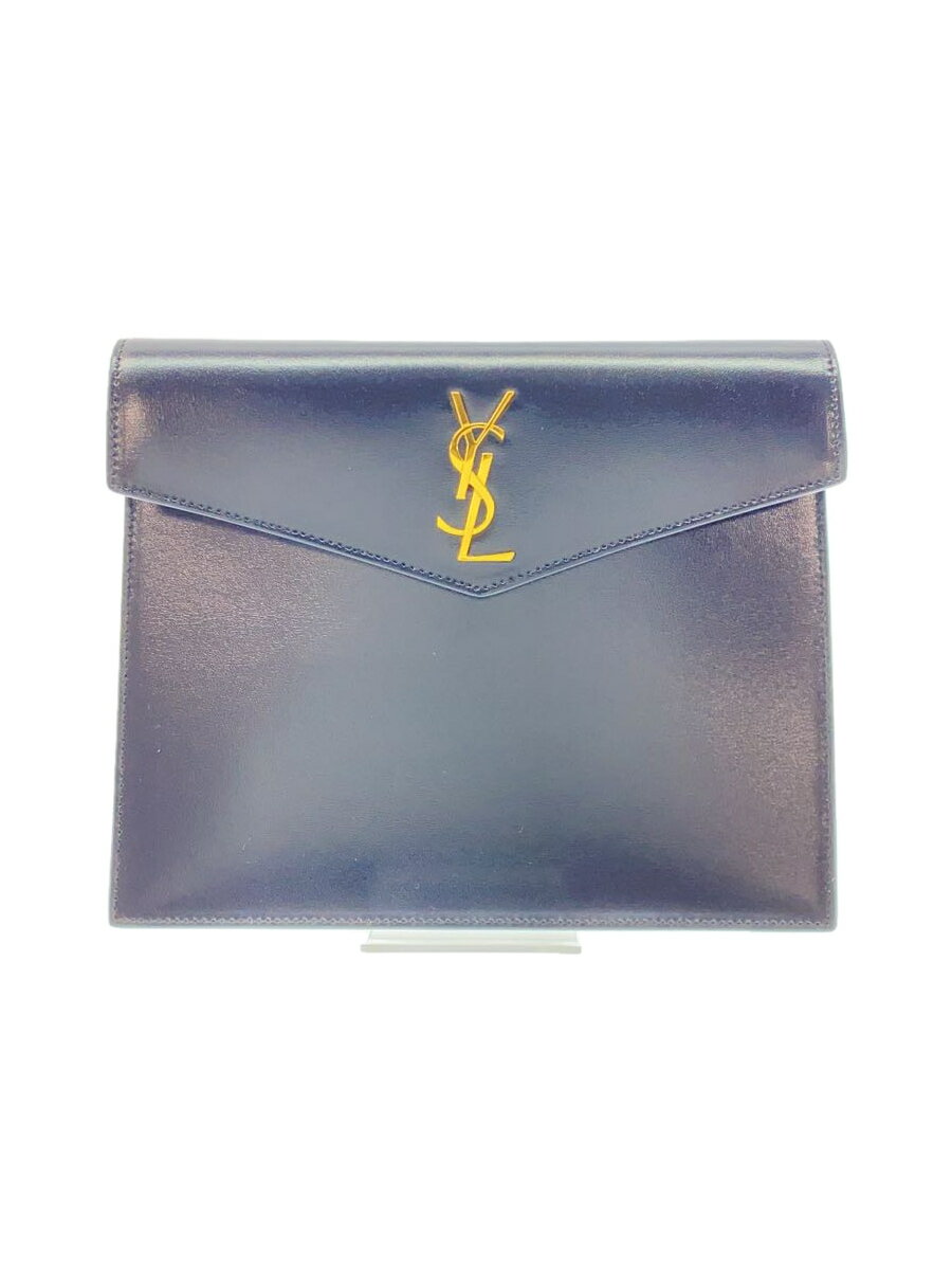 【中古】YVES SAINT LAURENT◆ポーチ/--/BL