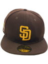 【中古】NEW ERA◆キャップ/7 5/8/コットン/BRW/メンズ【服飾雑貨他】