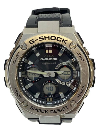 【中古】CASIO◆ソーラー腕時計・G-SHOCK/デジアナ/ラバー/SLV/BLK/SS【服飾雑貨他】 【中古】CASIO◆ソーラー腕時計・G-SHOCK/デジアナ/ラバー/SLV/BLK/SS【服飾雑貨他】