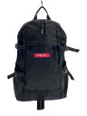 【中古】MILK FED.◆LOGO PRINT BIG BACKPACK/リュック/ポリエステル/BLK/03172027【バッグ】