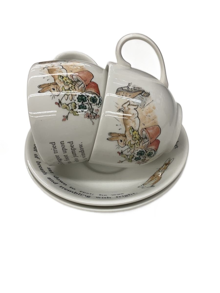 【中古】WEDGWOOD◆ピーターラビット/カップ&ソーサー2客セット【キッチン用品】