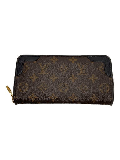 【中古】LOUIS VUITTON◆ジッピー・ウォレット・レティーロ_モノグラム・キャンバス_BRW_ノワール/PVC/BRW/レディース【服飾雑貨他】 【中古】LOUIS VUITTON◆ジッピー・ウォレット・レティーロ_モノグラム・キャンバス_BRW_ノワール/PVC/BRW/レディース【服飾雑貨他】