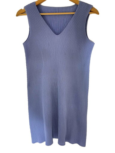 【中古】PLEATS PLEASE ISSEY MIYAKE◆ノースリーブワンピース/3/ポリエステル/BLU/PP23-FT275【レディースウェア】 【中古】PLEATS PLEASE ISSEY MIYAKE◆ノースリーブワンピース/3/ポリエステル/BLU/PP23-FT275【レディースウェア】