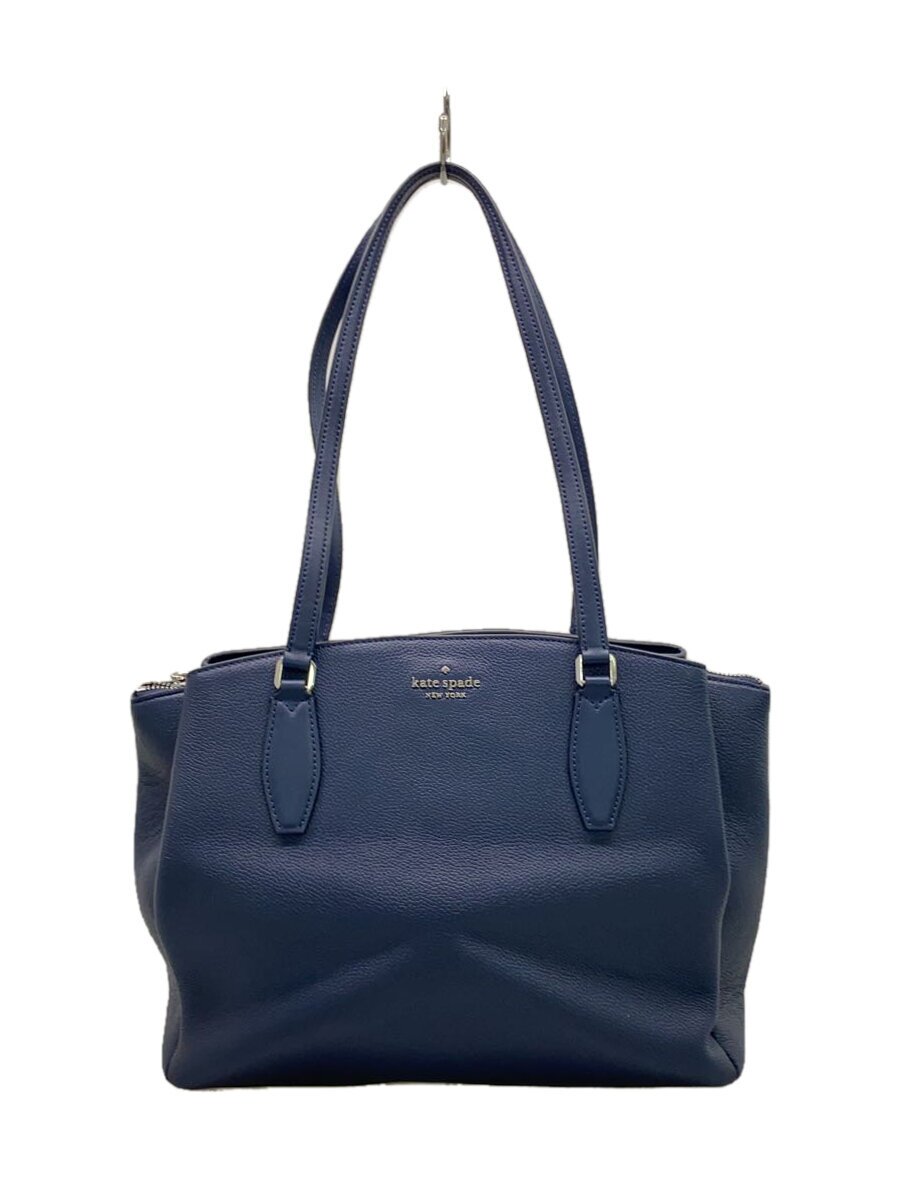 KATE SPADE - 【中古】kate spade new york◆トートバッグ/レザー/NVY/無地/WKRU6948【バッグ】