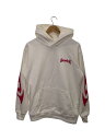 【中古】SUPPLIER◆サプライヤー/SPRAY CROSS HOODIE/M/コットン/ホワイト【メンズウェア】