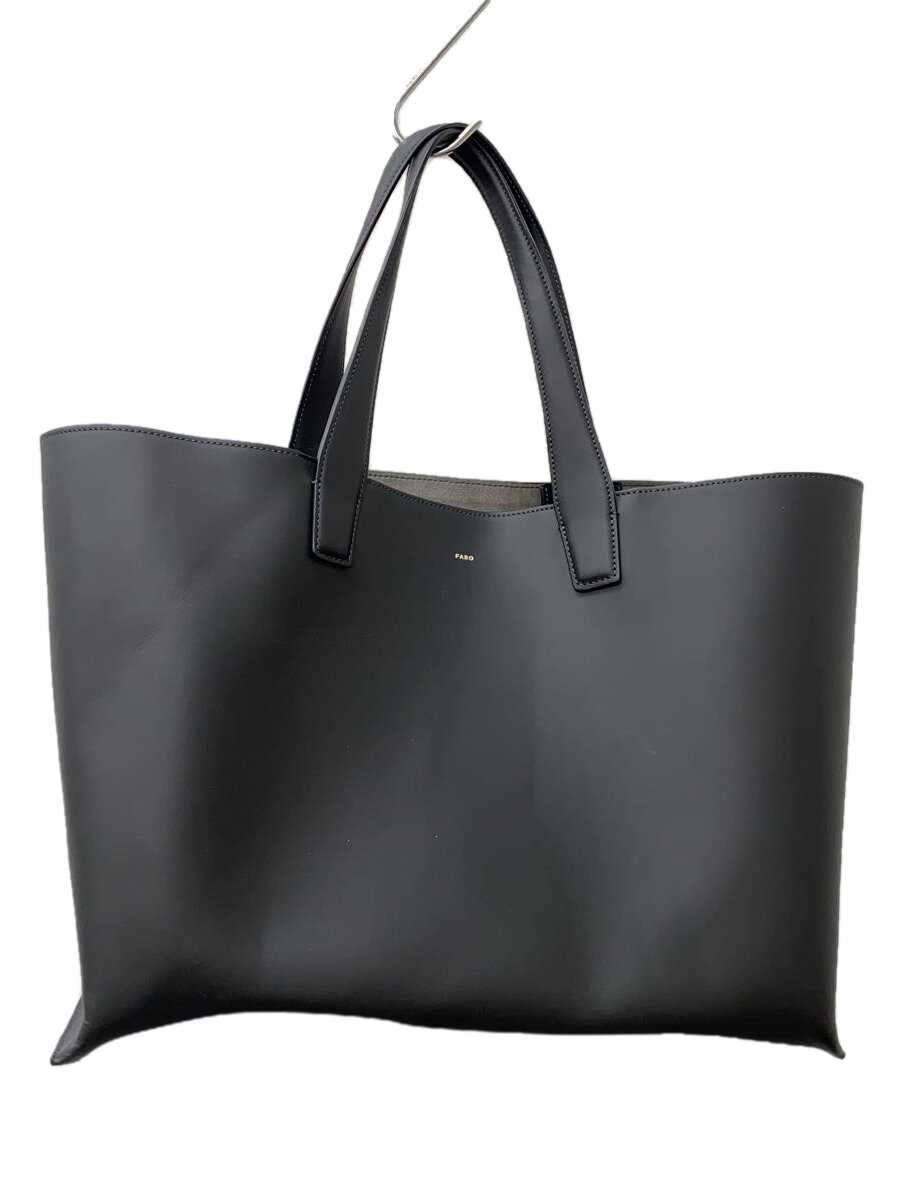【中古】FARO◆トートバッグ/レザー/BLK【バッグ】