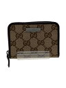 【中古】GUCCI◆財布/キャンバス/BEG/