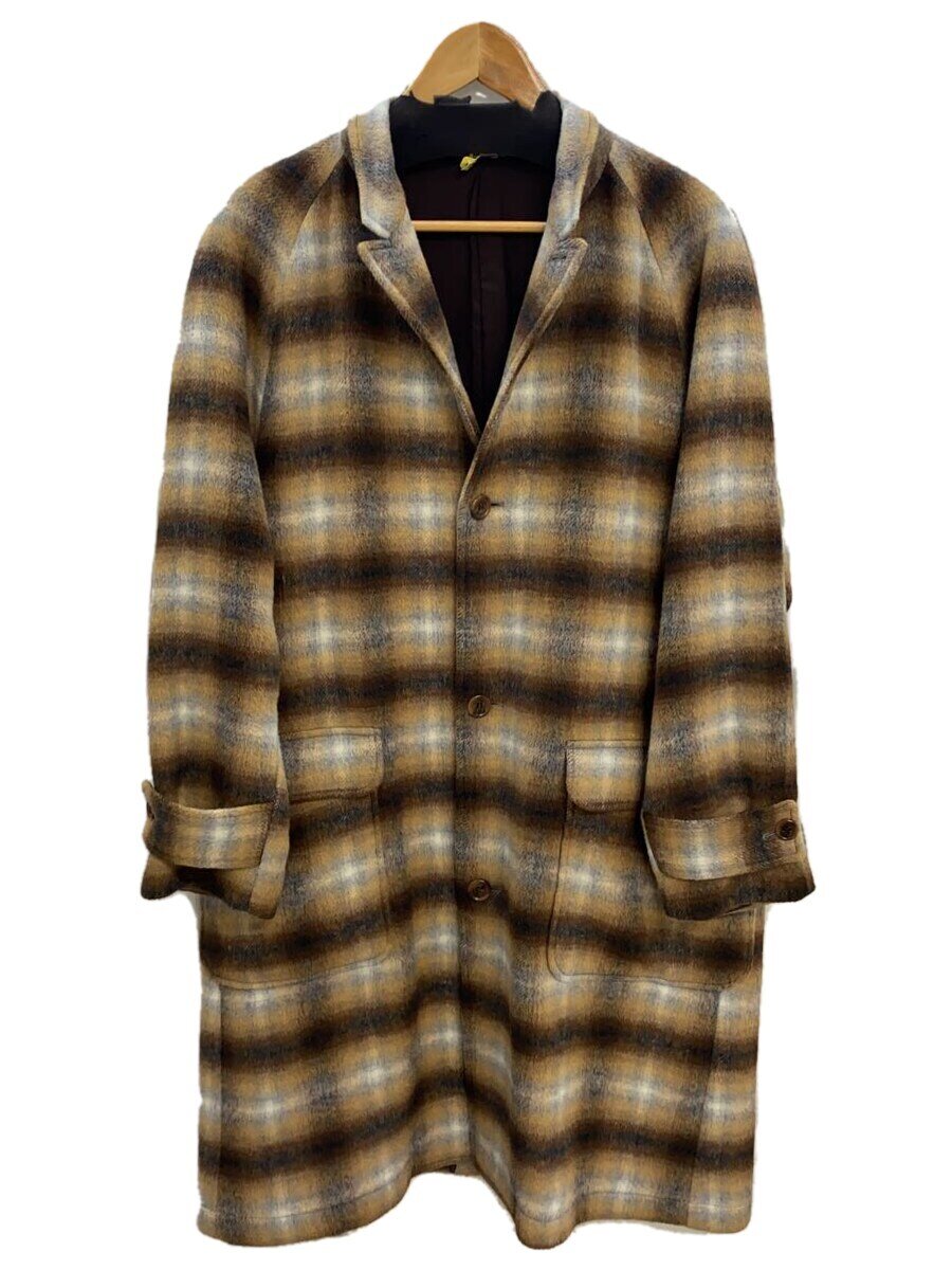 【中古】NUMERO UNO◆コート/46/--/BRW/オンブレCK【メンズウェア】
