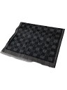 【中古】GUCCI◆GG柄/マフラー/ウール/グレー/総柄/メンズ【服飾雑貨他】