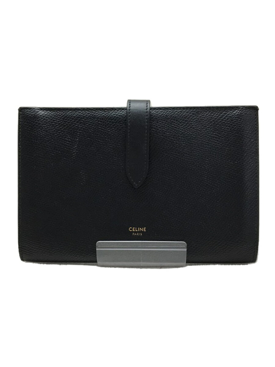 【中古】CELINE◆2つ折り財布/レザー/