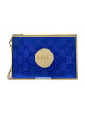 【中古】GUCCI◆クラッチバッグ_グッチオフザグリッド/--/BLU【バッグ】