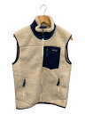 【中古】patagonia◆フリースベスト/S/ポリエステル/BEG/無地/23048FA19/クラシックレトロX【メンズウェア】