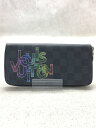 【中古】LOUIS VUITTON◆長財布/PVC/BLK/チェック/メンズ【服飾雑貨他】