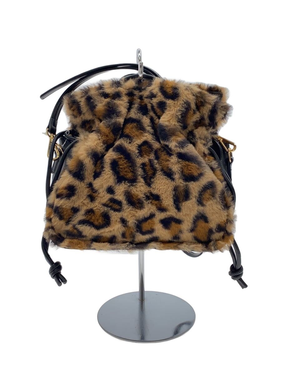 【中古】SALON de RUBAN◆ショルダーバッグ/フェイクファー/BRW/レオパード//【バッ...