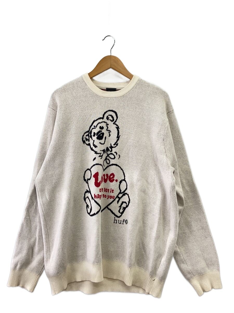 【ブランド】HUF 【ブランドカナ】ハフ 【型番】 【程度】B 【サイズ】XL 【メインカラー】アイボリー 【素材・生地】コットン 【キーワード】　　 2026/03/23 セカンドストリート犬山小牧店【3451】【中古】HUF◆ニット・セーター(厚手)/XL/コットン ブランド HUF 型番 カラー アイボリー 柄 素材・生地 コットン>色・素材について サイズ XL>サイズ表示について 実寸（cm） 【カットソー】 身幅：63 / 着丈：75 / ゆき：95 【その他】 その他サイズ：/ 商品は　セカンドストリート犬山小牧店の店頭にて販売しております。商品に関するお問合わせは、お電話(TEL:0568-69-0326)にて、問合わせ番号：2334513845413をお伝えください。 配送方法やお支払い方法に関するお問い合わせは、サポートセンターまでご連絡をお願いします。 ※お電話の対応は営業時間内のみとなります。お問い合わせフォームでお問い合わせの際はご注文番号をご記入下さい この商品に関する出品店舗からのコメント 汚れあり