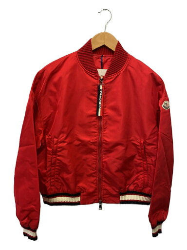 【中古】MONCLER◆ジャケット/--/ナイロン/RED/D10934510105【レディースウェア】 【中古】MONCLER◆ジャケット/--/ナイロン/RED/D10934510105【レディースウェア】