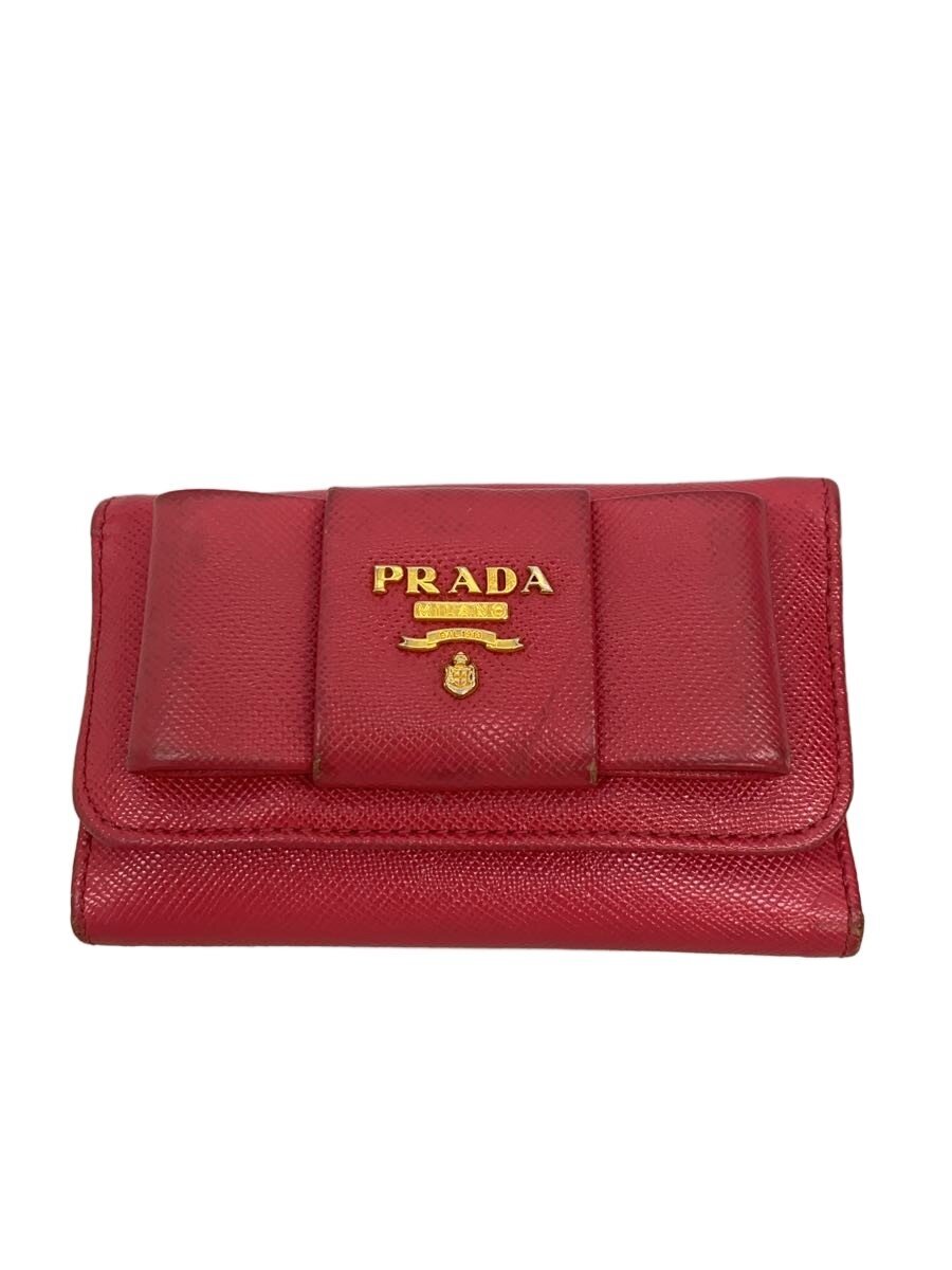【中古】PRADA◆キーケース/レザー/PNK/レディース【服飾雑貨他】