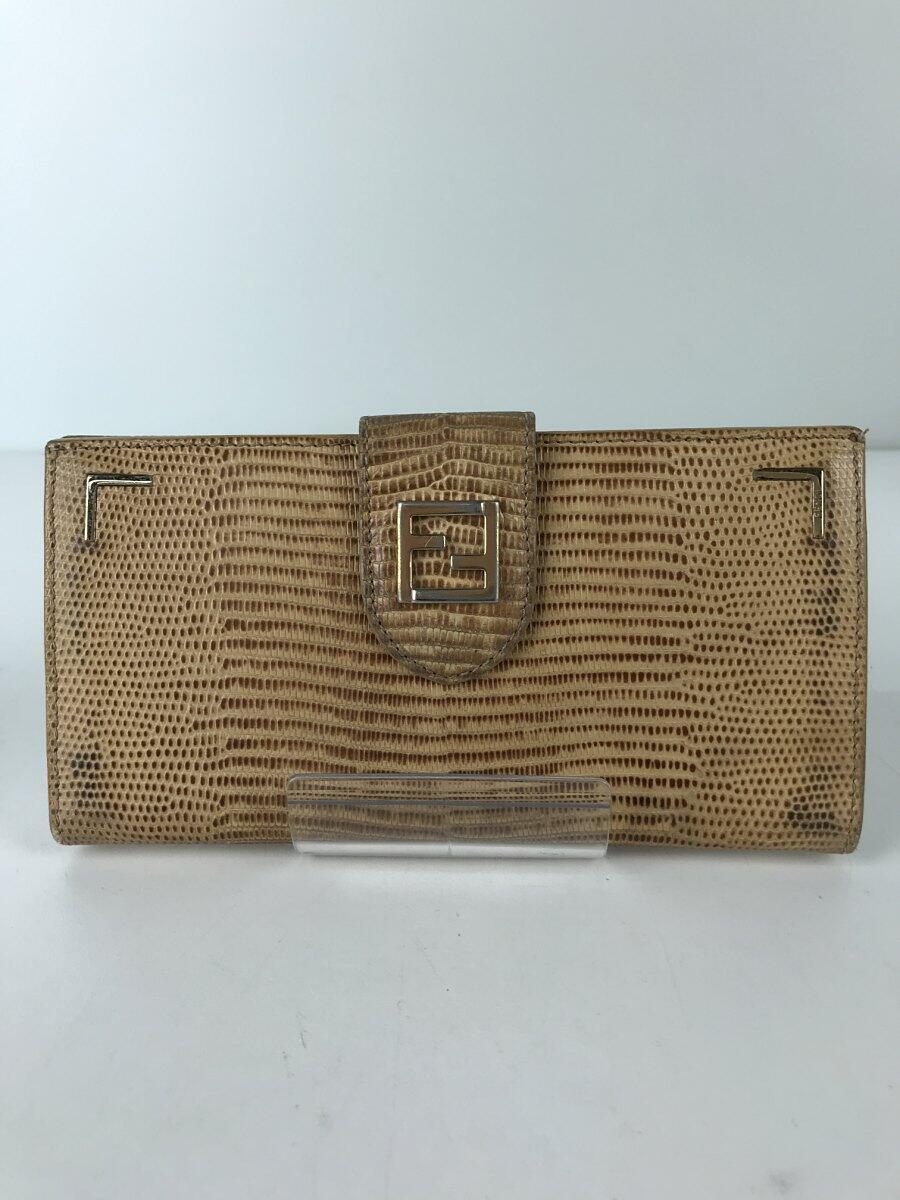 【中古】FENDI◆長財布/レザー/BRW/角スレ【服飾雑貨他】