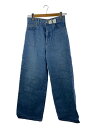 【中古】yori◆ワイドパンツ/38/コットン/インディゴ/YR22-24185AW/Jane ワイドデニムパンツ/24AW//【レディースウェア】