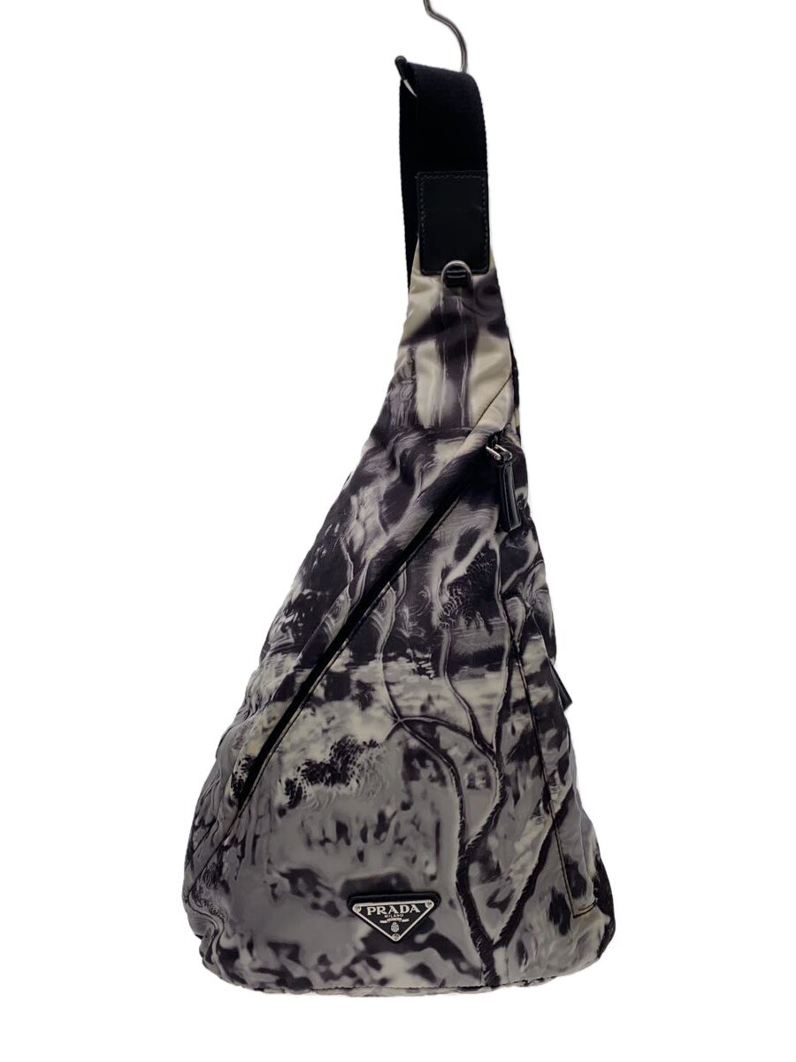 PRADA - 【中古】PRADA◆PRADA OUTDOOR/21SS/BackPack/Re-NYLON/ショルダーバッグ/ナイロン/GRY【バッグ】