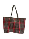 【中古】TOPKAPI◆トートバッグ/--/RED/チェック【バッグ】(4)